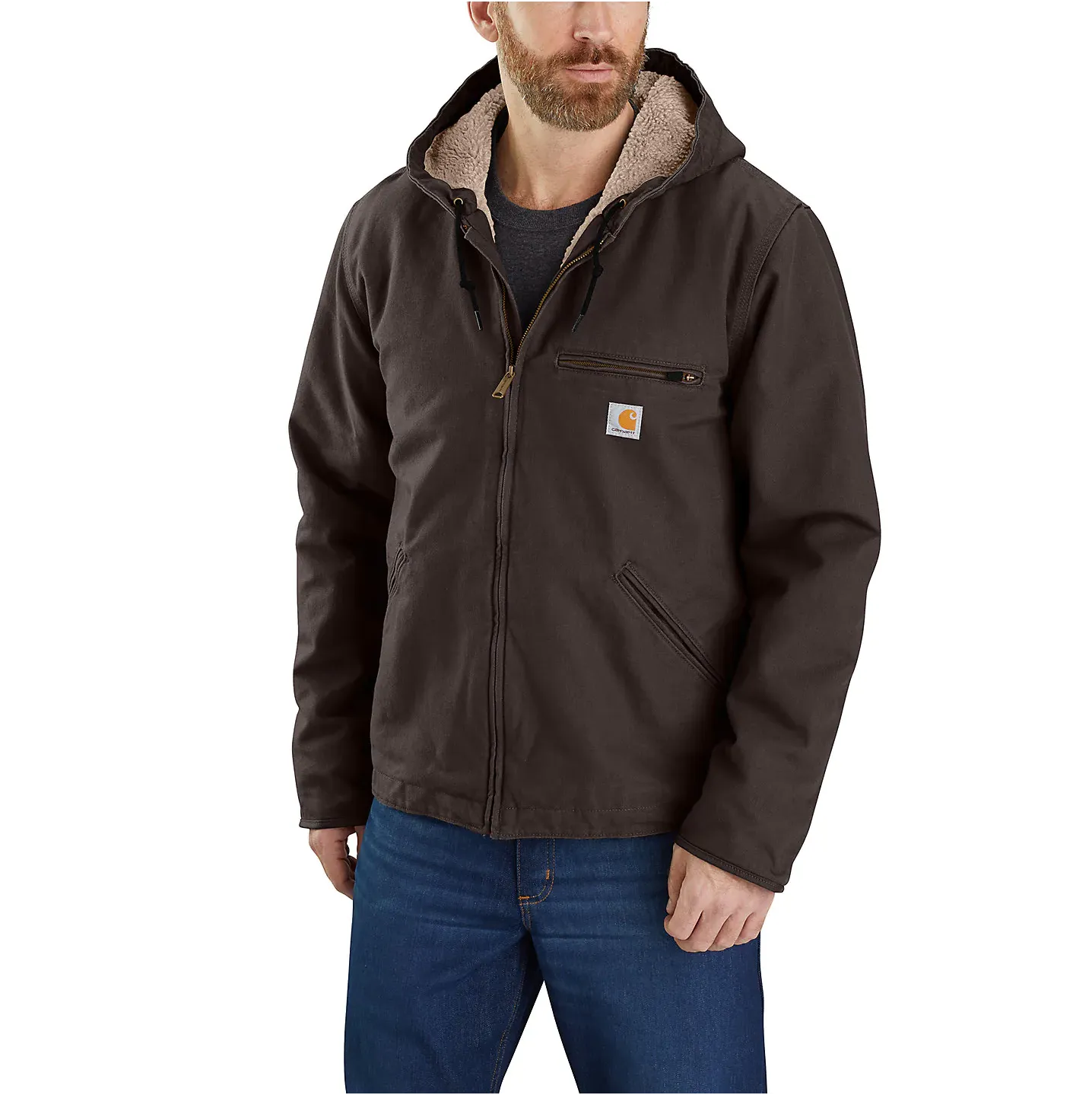 Carhartt Relaxed Fit Washed Duck Sherpa-Lined Jacket