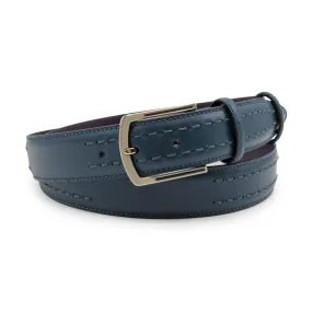 Chaplin V2 Denim Handstitch Detail Burnished Gunmetal Belt