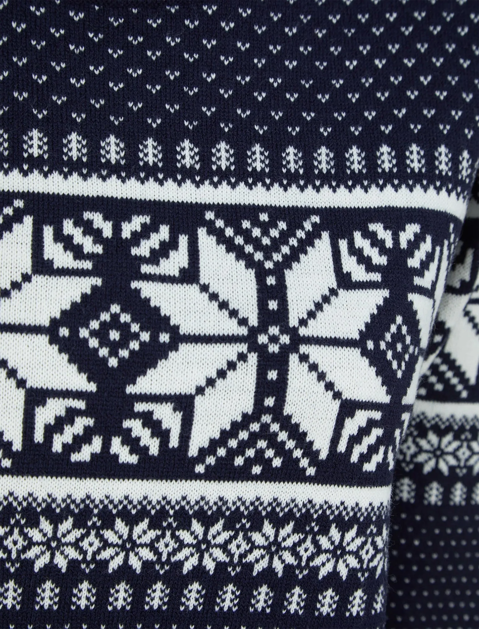 Christmas Ice Crystal Nordic Fairisle Womens Christmas Jumper - Blue