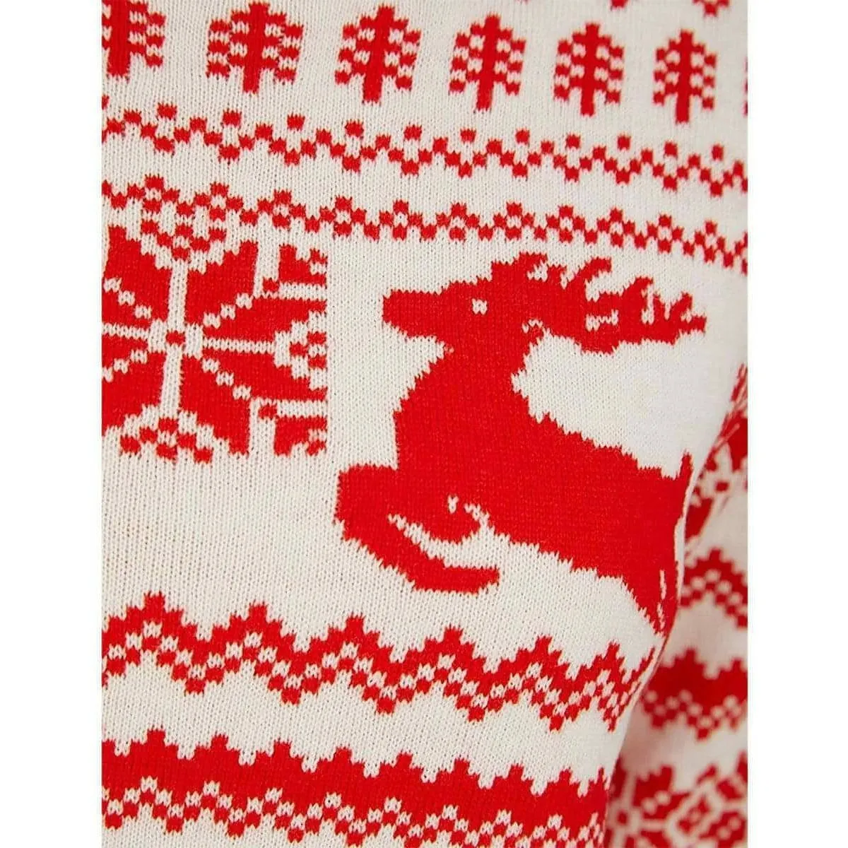 Christmas Lapland Nordic Fairisle Womens Christmas Jumper - Cream