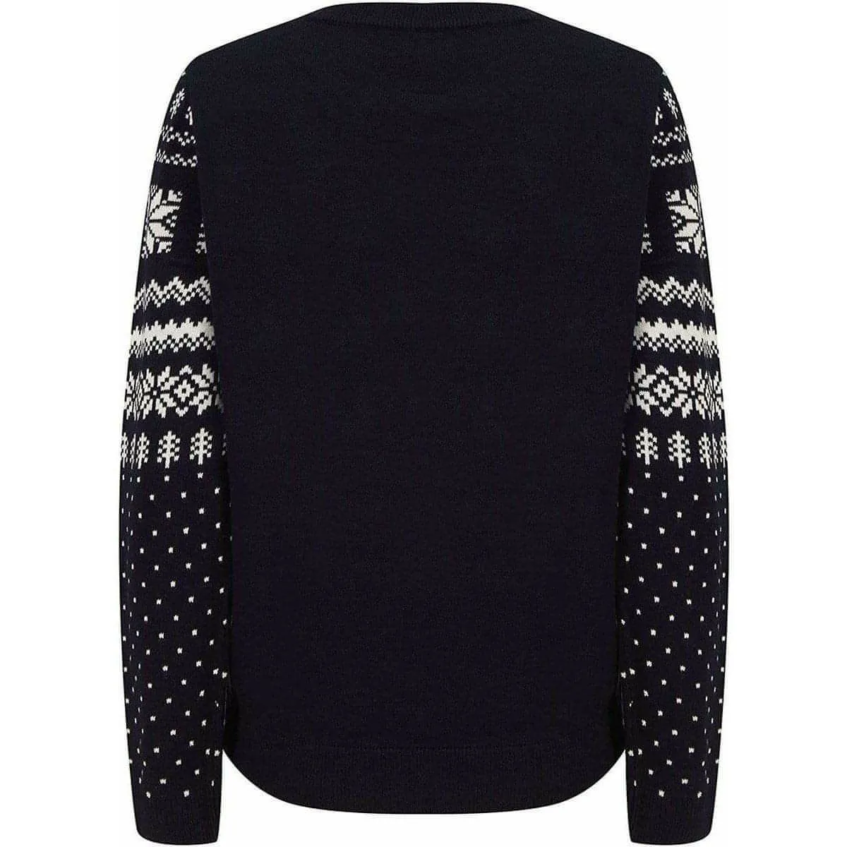 Christmas Lapland Nordic Fairisle Womens Christmas Jumper - Navy