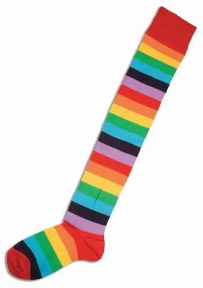 Clown Costume Socks Long Striped Socks