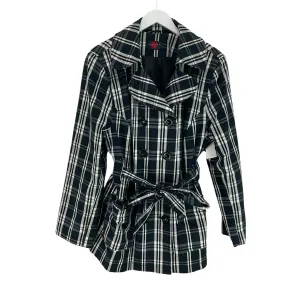 Coat Peacoat By Gallery In Plaid Pattern, Size: Large