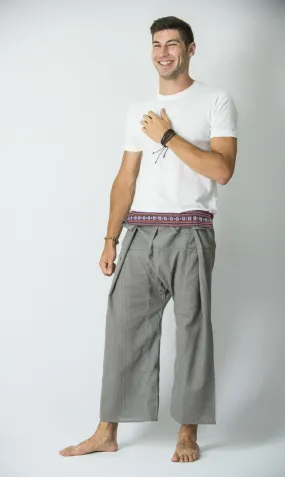 Cotton Thai Fisherman Yoga Massage Pants Grey