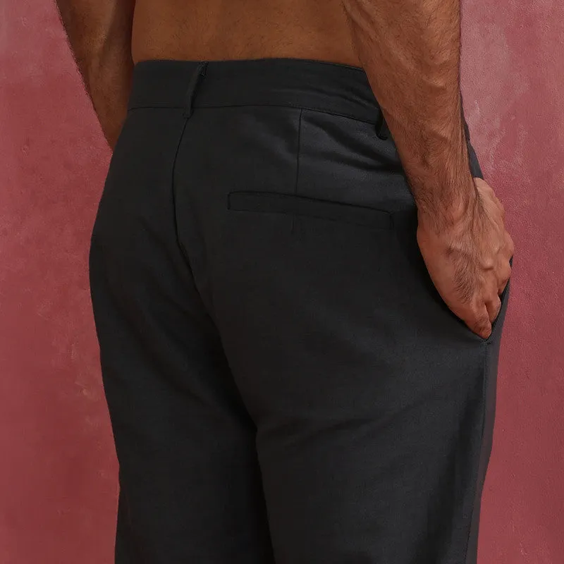 Cotton Twill Pants for Men | Charcoal Grey