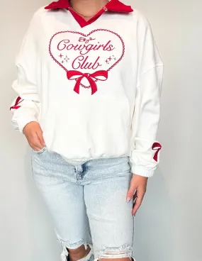 Cowgirls Club Embroidered Pullover