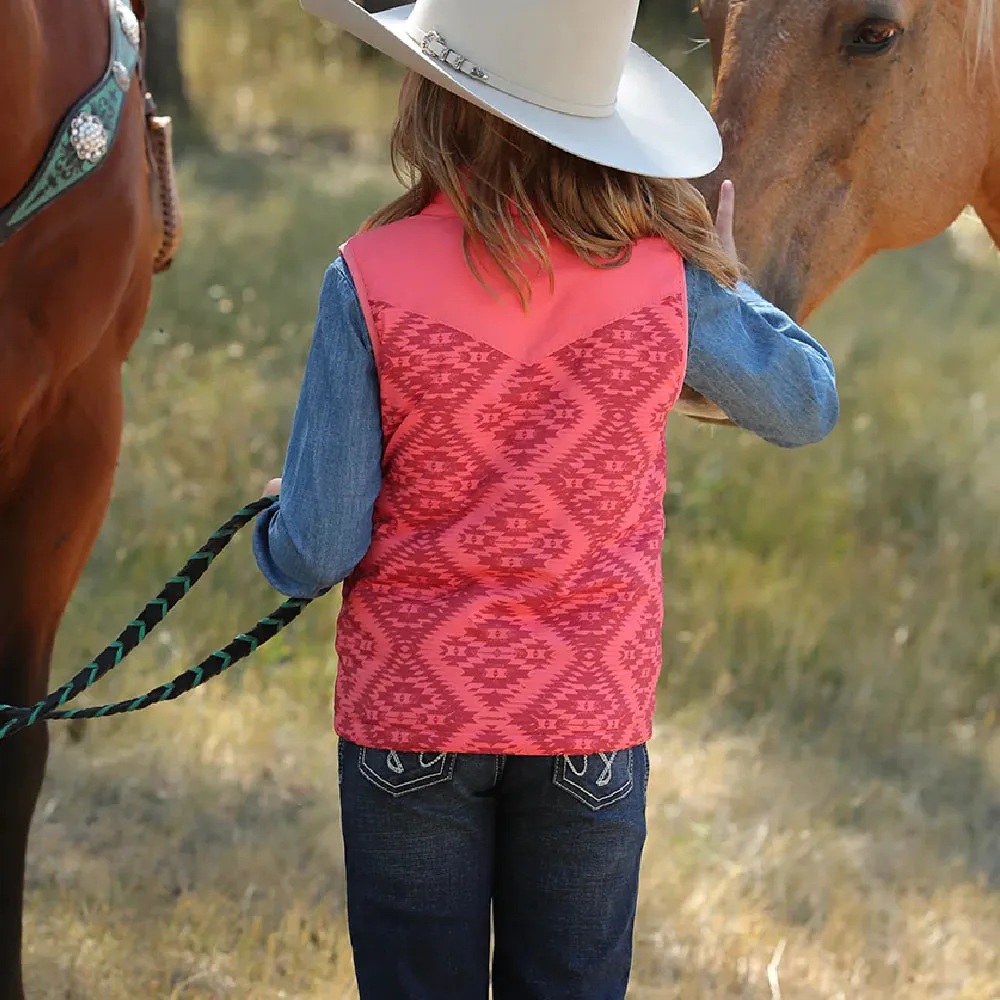 Cruel Girl Kids Aztec Coral Girls Vest