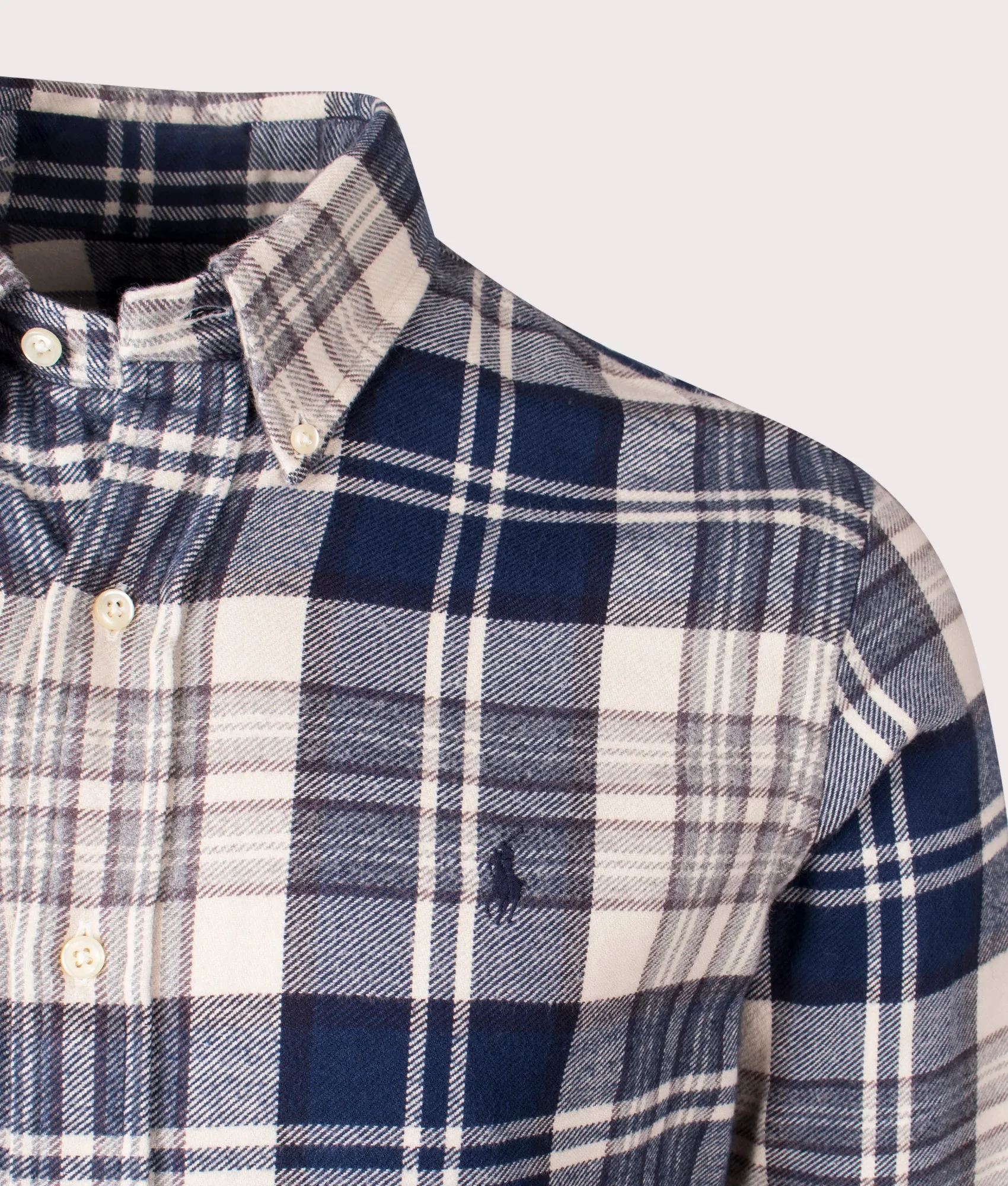 Custom Fit Plaid Brushed Flannel Shirt