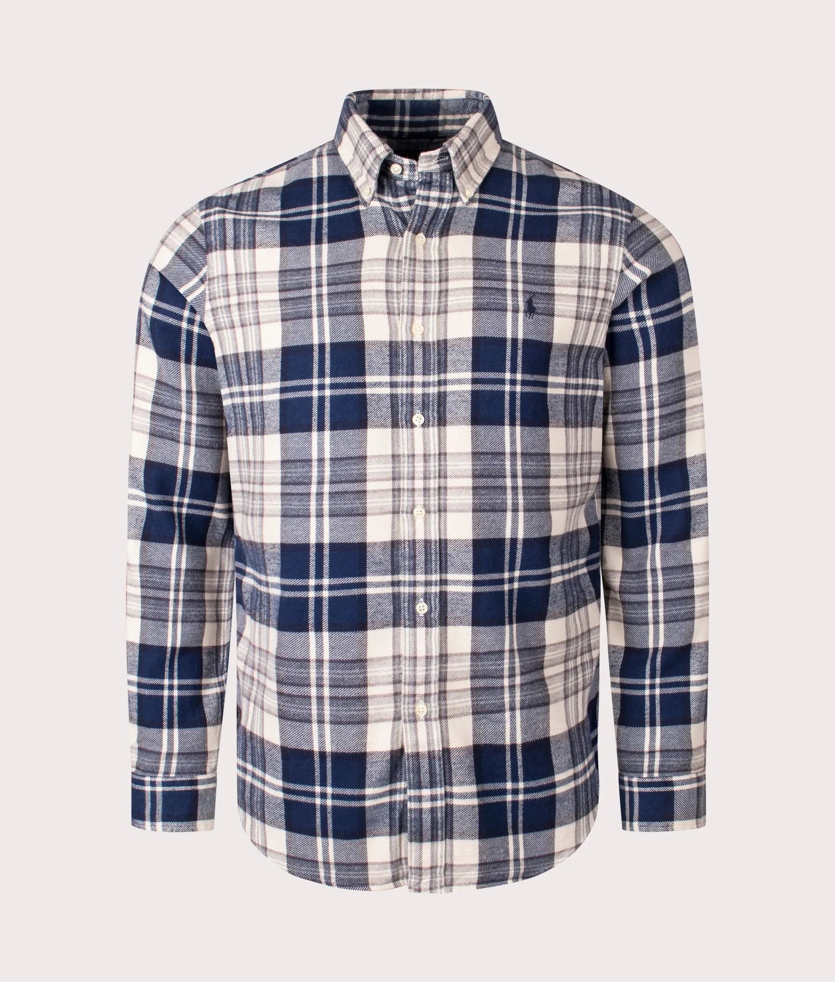 Custom Fit Plaid Brushed Flannel Shirt