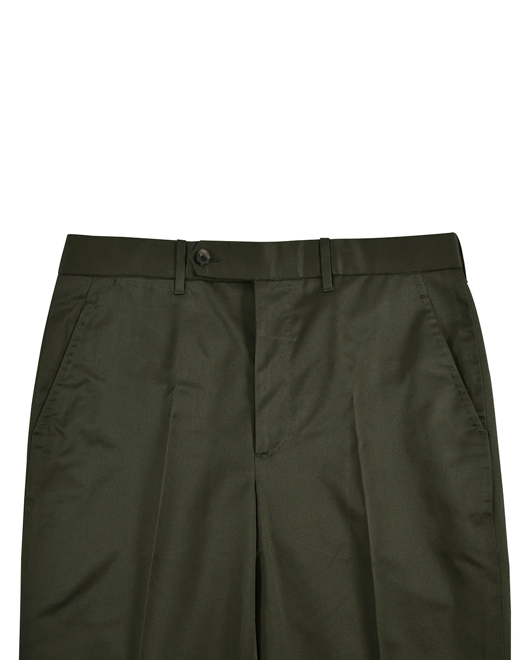 Dark Army Green Cotton Dress Pant