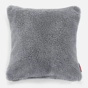 Decorative Cushion Cover 47 x 47cm - Teddy Faux Fur Dark Grey