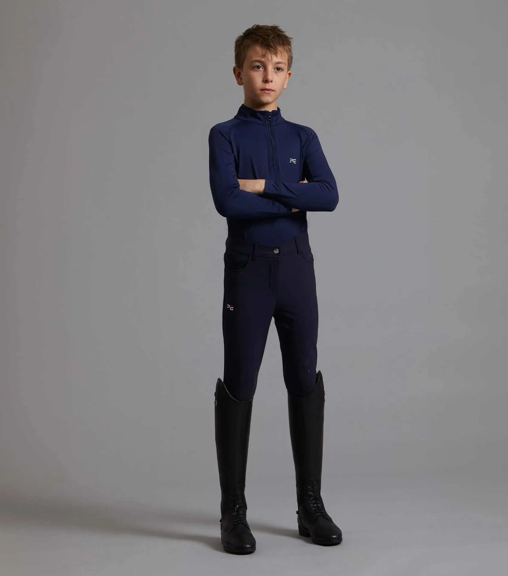 Derby Boys Riding Breeches Navy