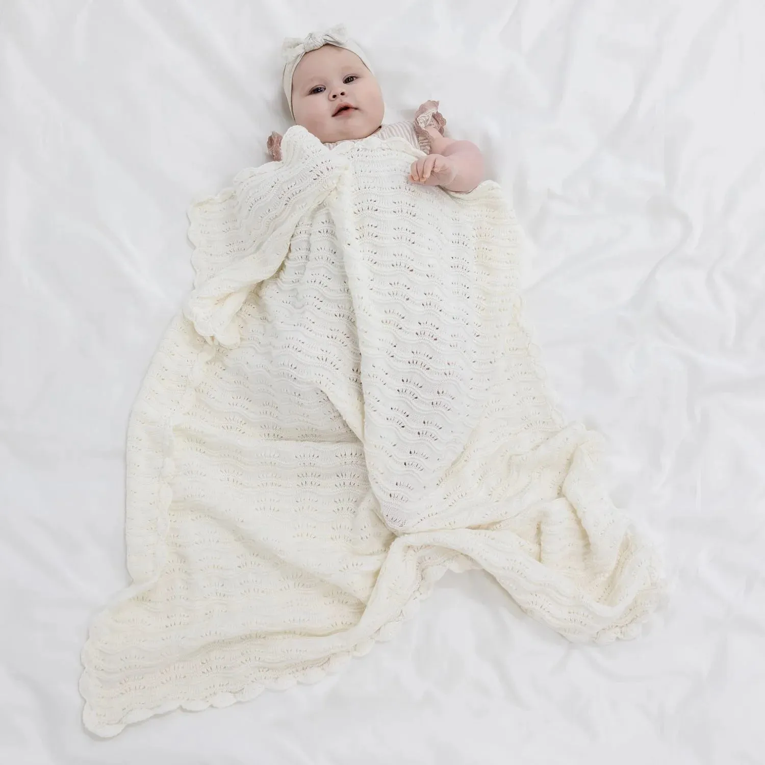 Di Lusso Living - Baby Blanket Harper Ivory