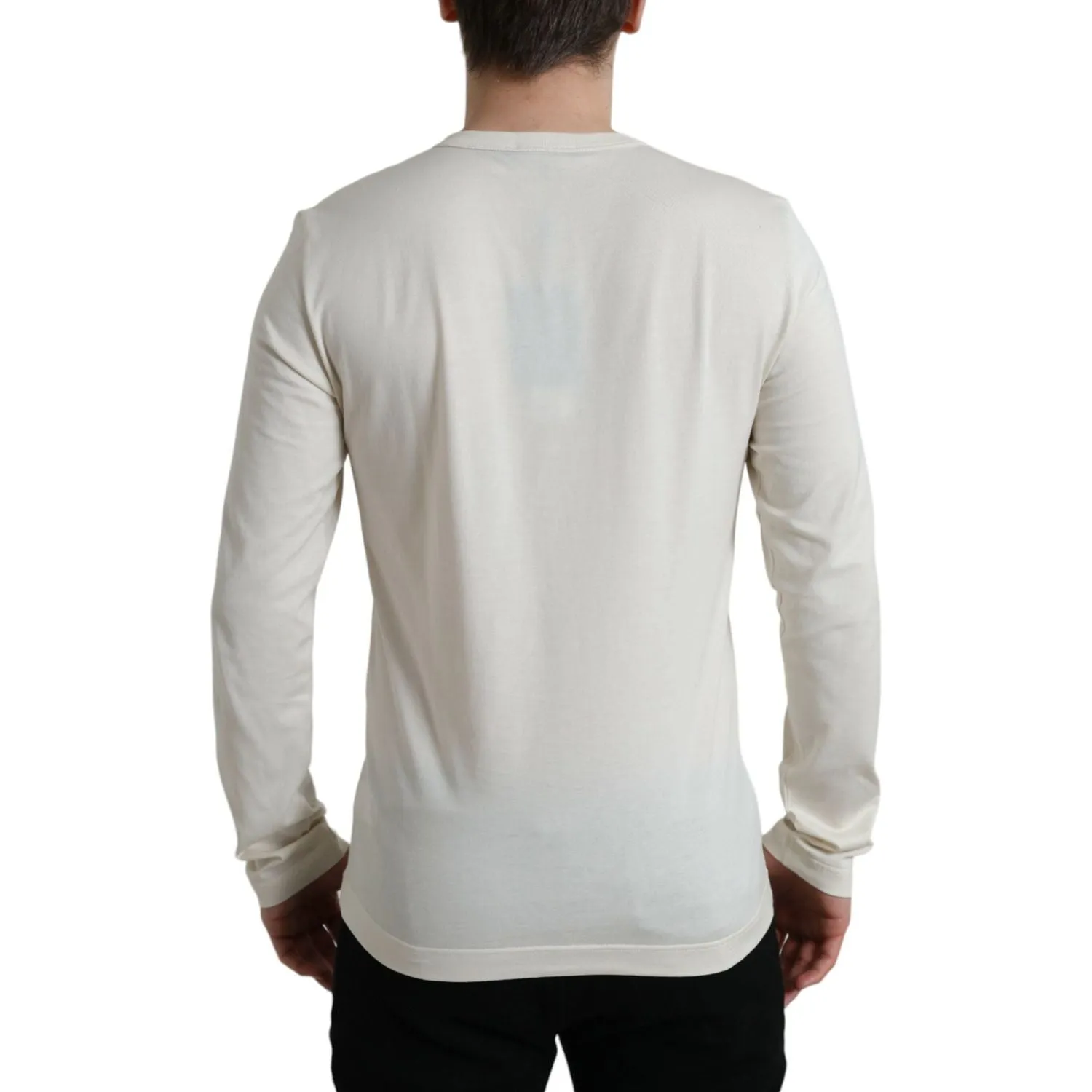 Dolce & Gabbana Elegant Off White Cotton Sweater