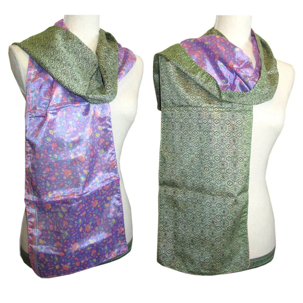 Double Sided Silk Sari Fashion Scarf