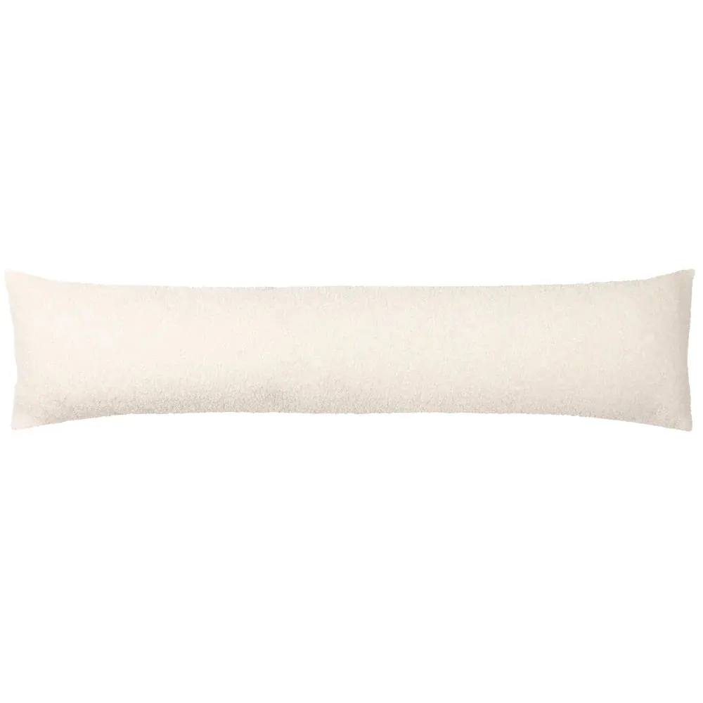 Draught Excluder Cushion - Teddy Fleece Ivory