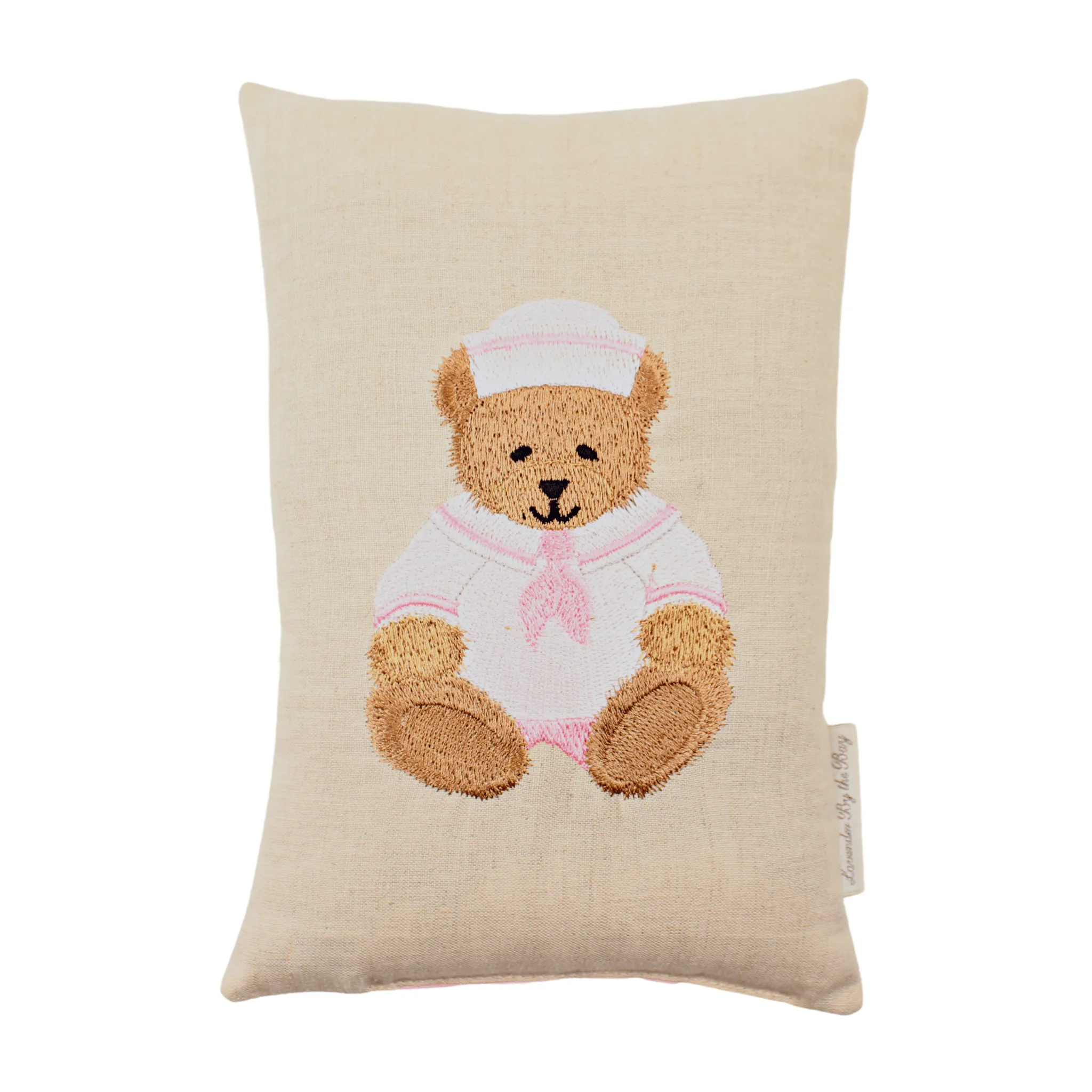 Embroidered Lavender Teddy Bear Sachet