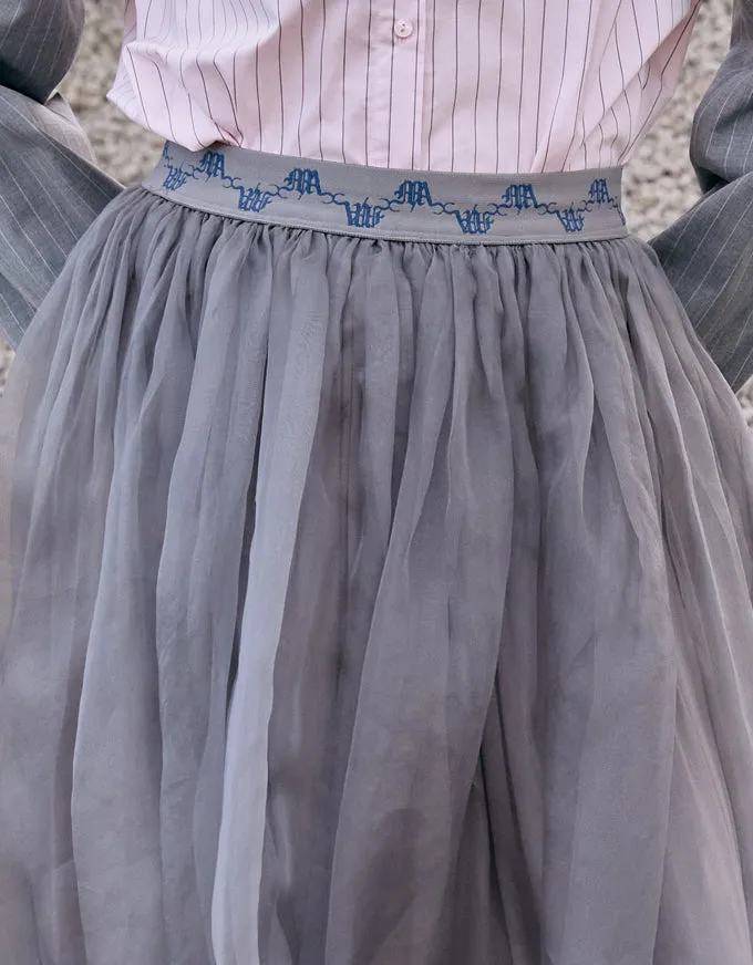 Fairy Skirt Stormy Grey - Silk Organza