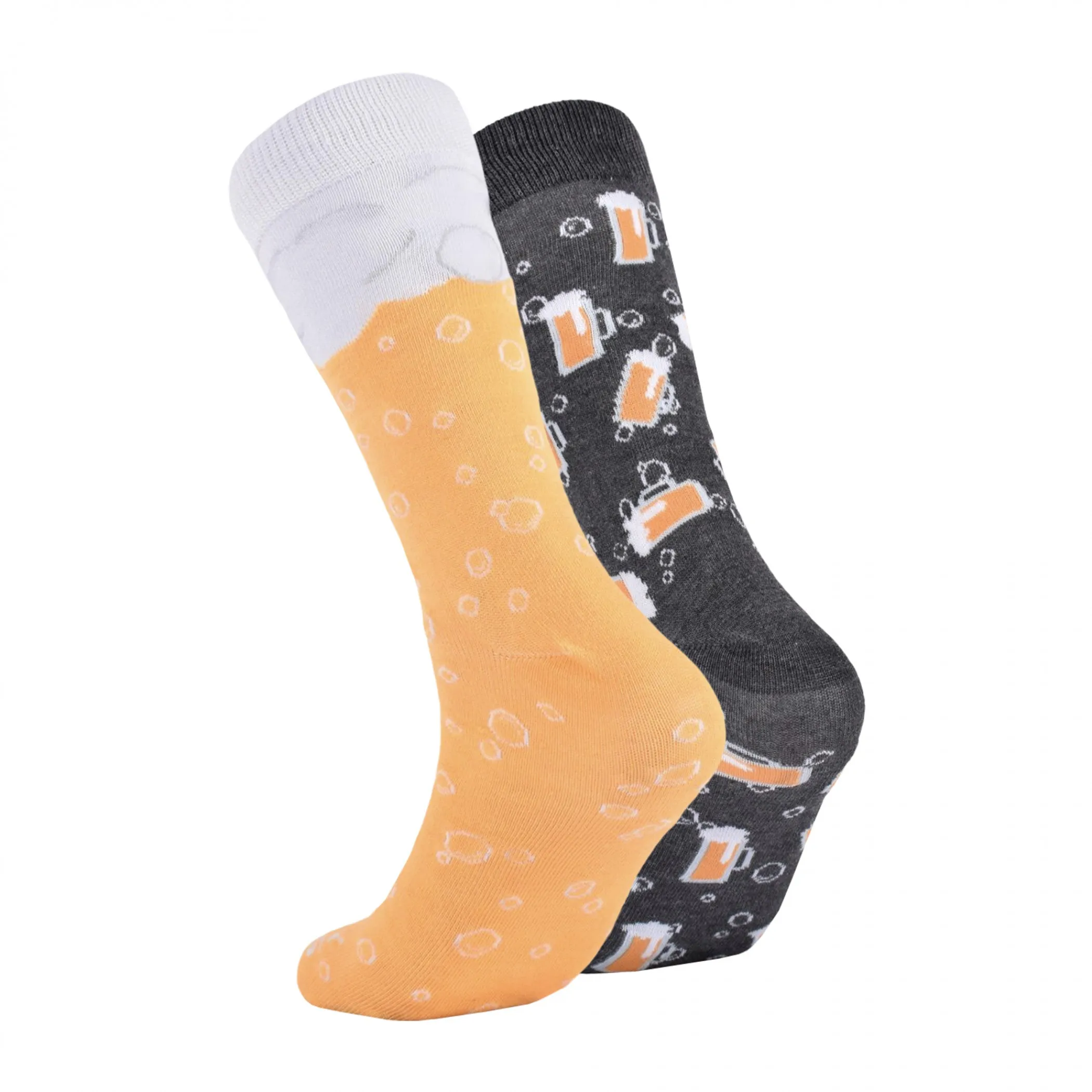 Foamy Beer Mug Crew Socks Boxed Set of 2-Pairs