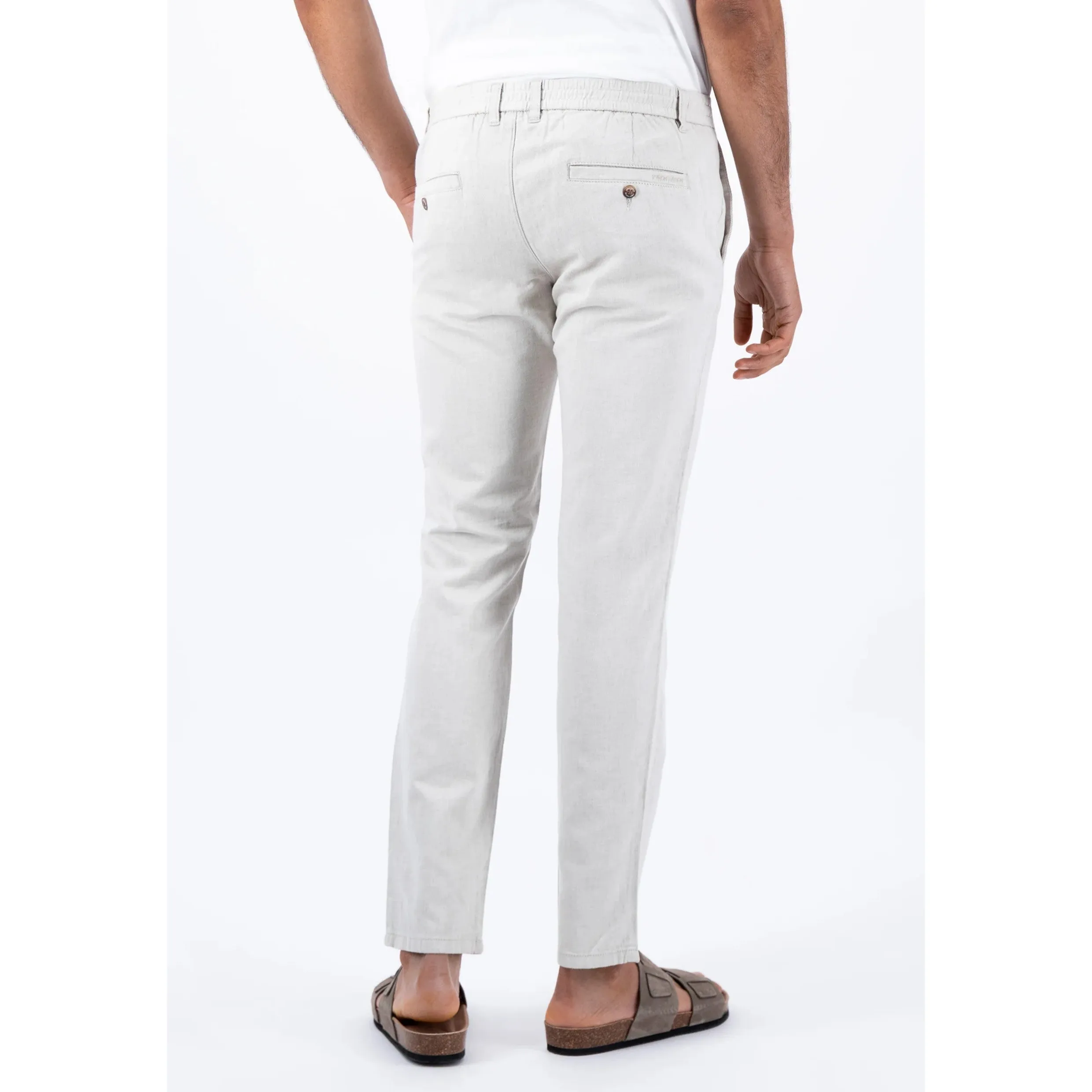 Fynch-Hatton Casual Fit Cotton Linen Stretch Chino 14032818 Stone