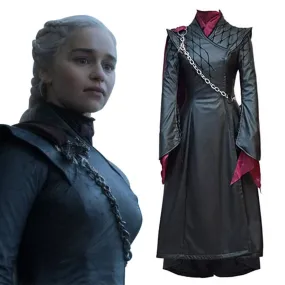 Game of Thrones 8 Women Halloween Queen Daenerys Costume Dress Cosplay Outfit