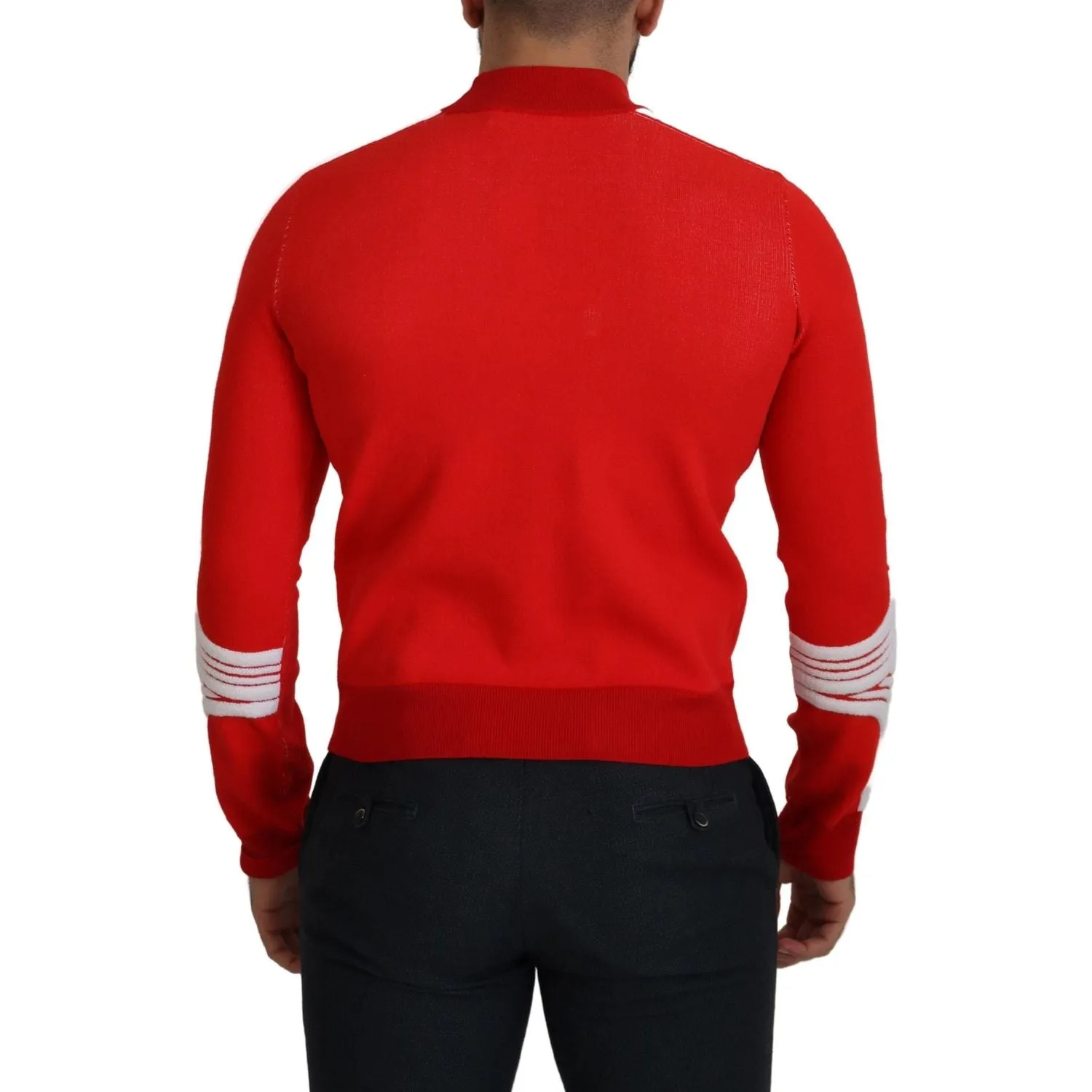 GCDS Elegant Red Pullover Sweater for Men