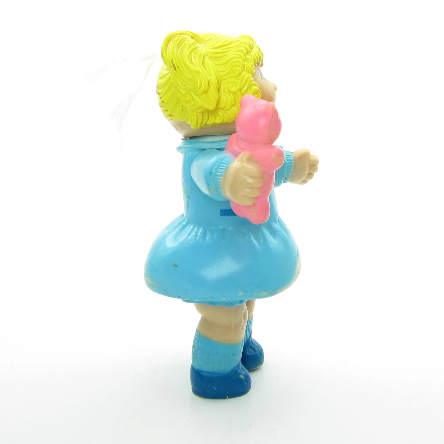 Girl with Blonde Pigtails & Blue Dress Vintage Cabbage Patch Kids Poseable Figure