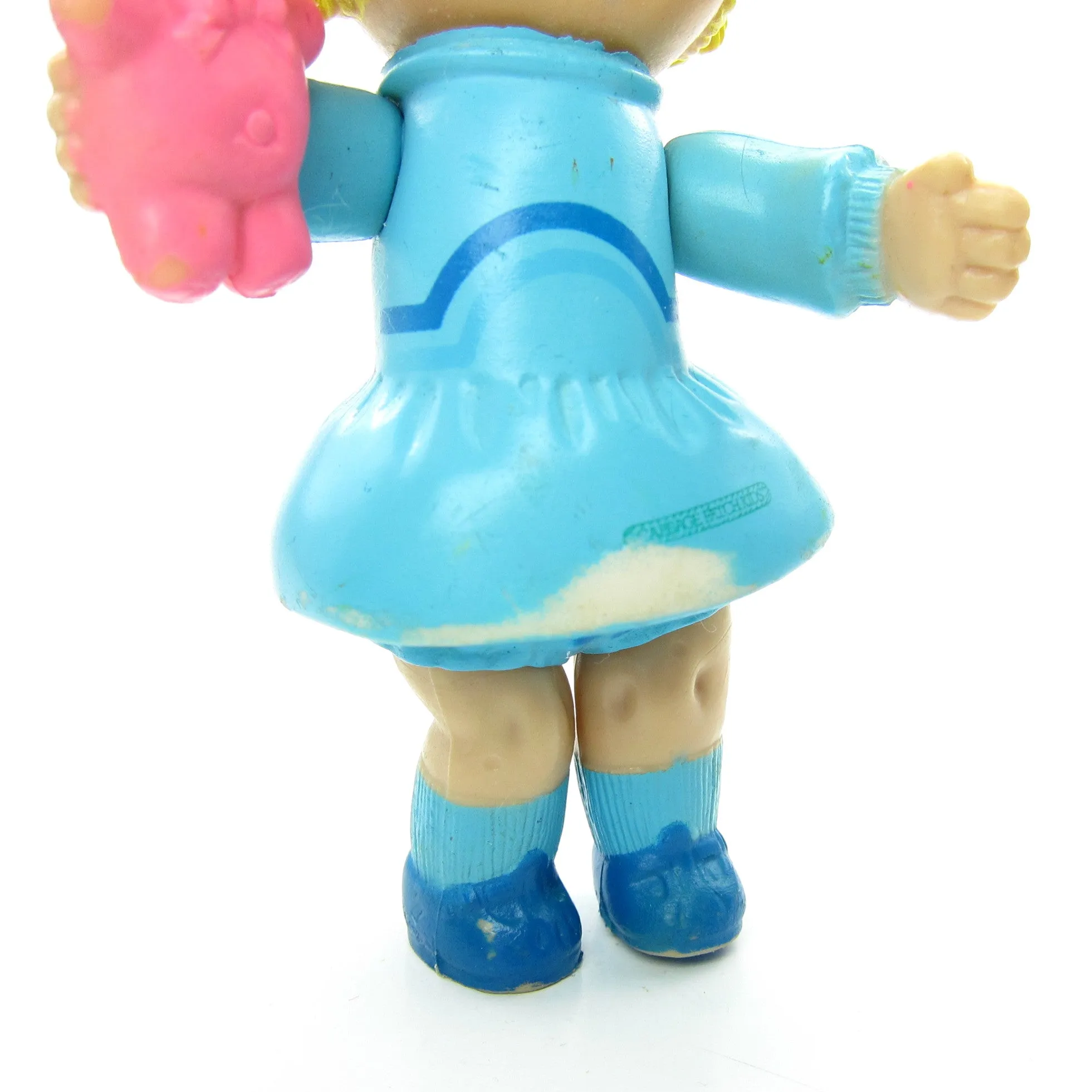 Girl with Blonde Pigtails & Blue Dress Vintage Cabbage Patch Kids Poseable Figure