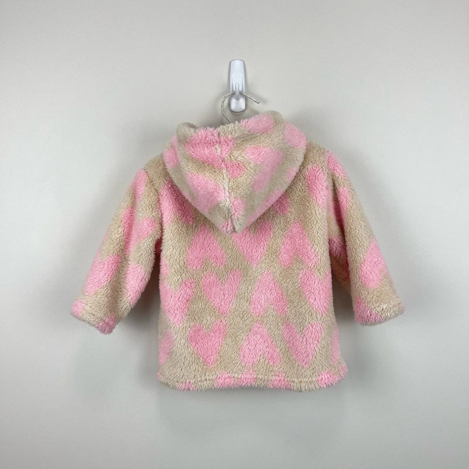 Hanna Andersson Baby Marshmallow Jacket Light Oat Hearts 75 cm 12-18 Months