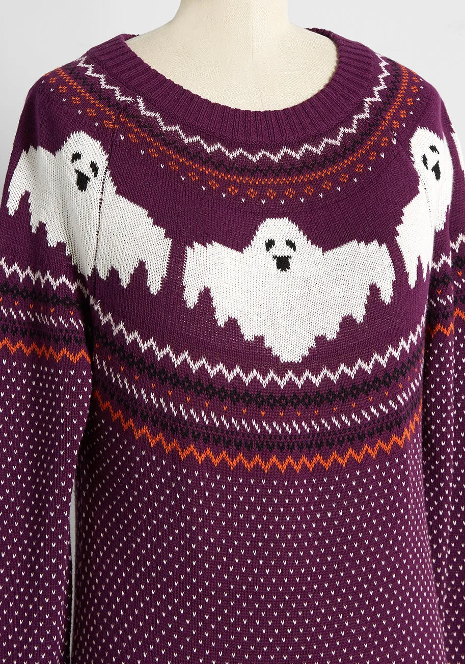 Here For The Boos Fair Isle Sweater