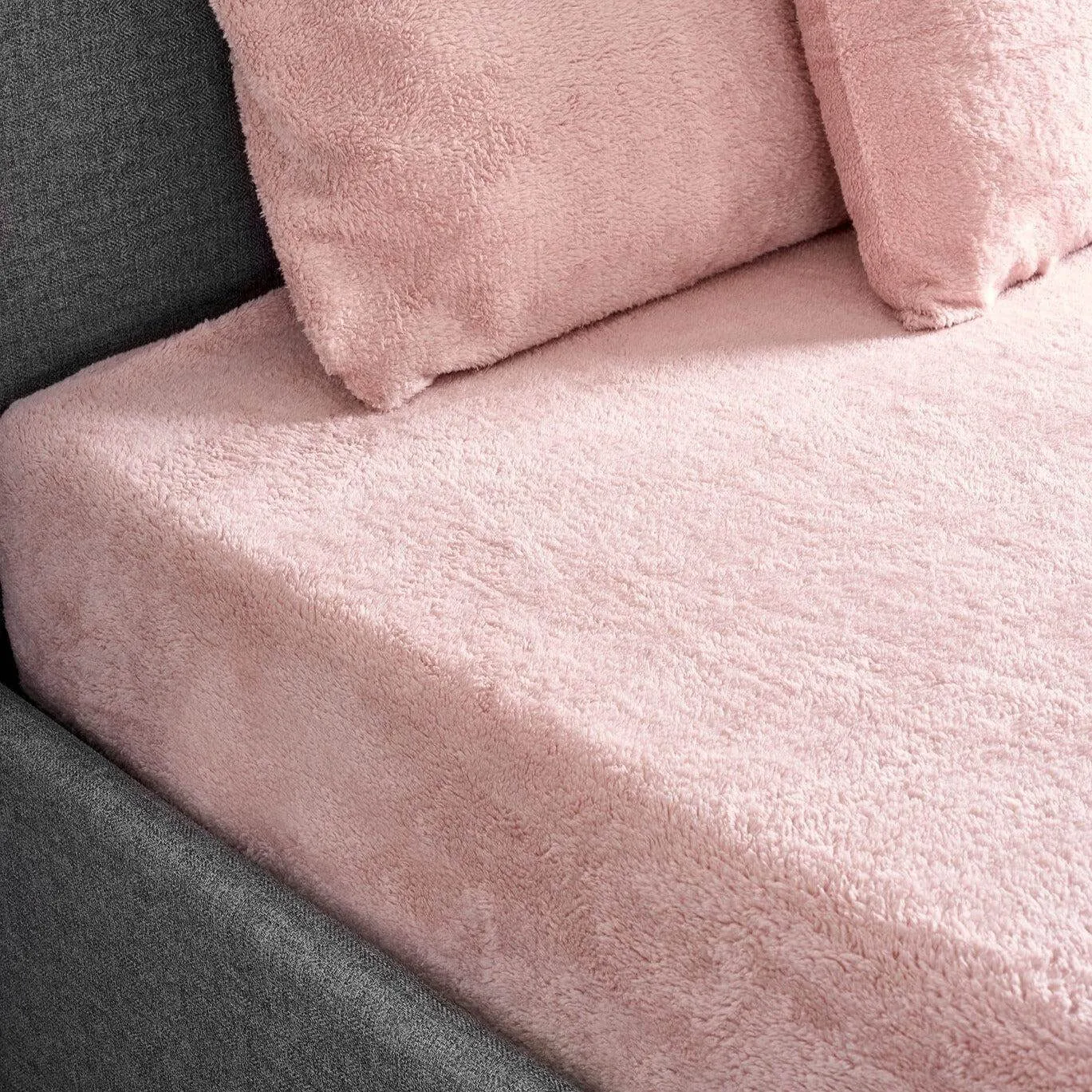 Hibernate Cosy Collection Super Soft Teddy Fleece Fitted Sheet - Rose Pink