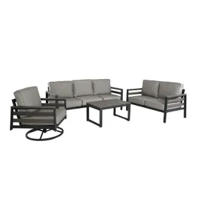 Hixon Panel Deep Seating Set (5-Piece Set)