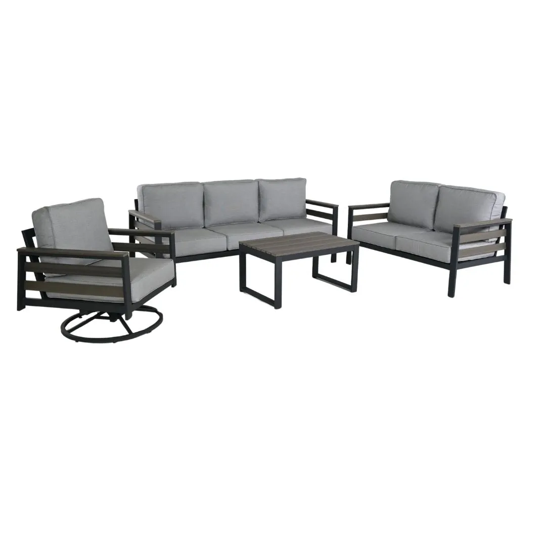 Hixon Panel Deep Seating Set (5-Piece Set)