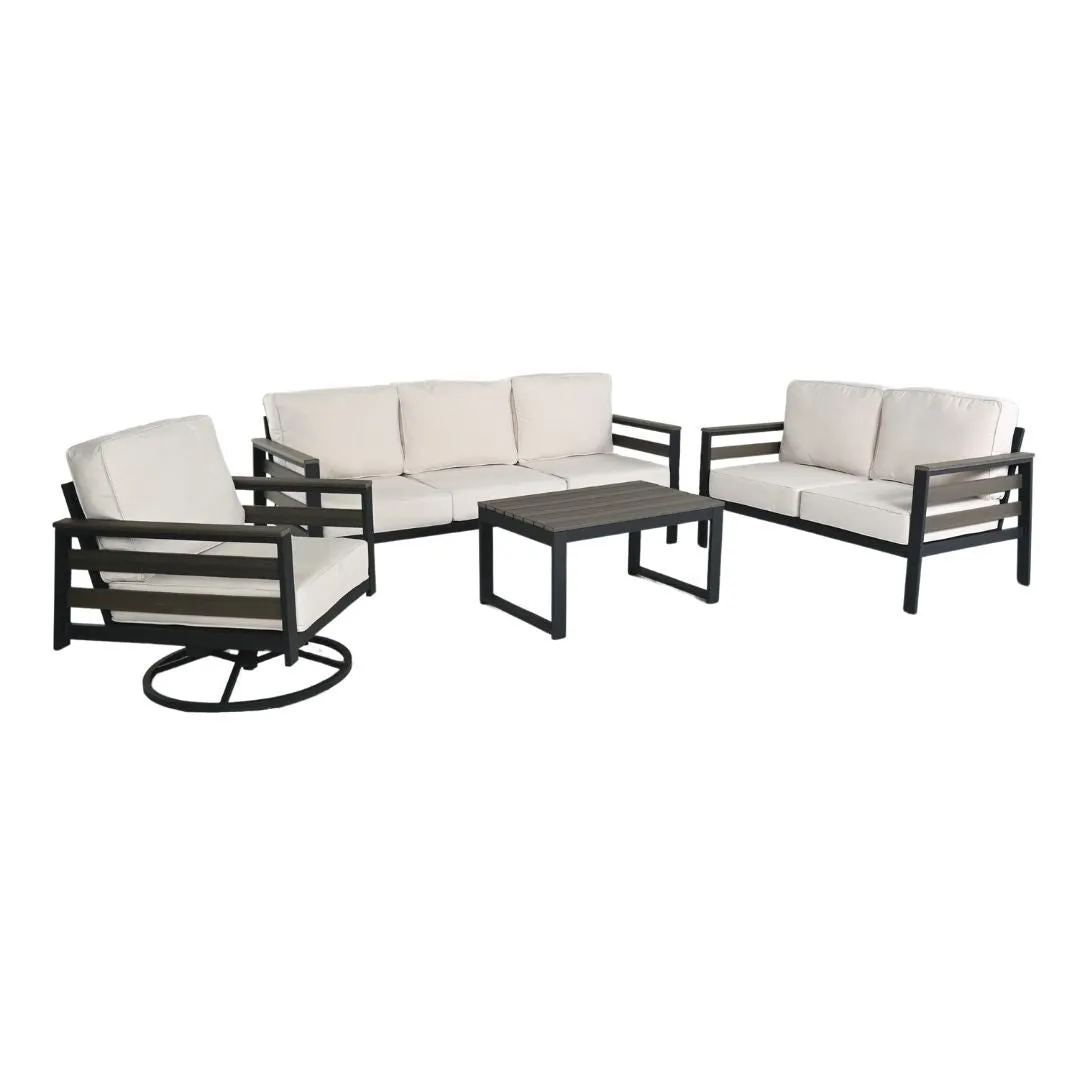 Hixon Panel Deep Seating Set (5-Piece Set)