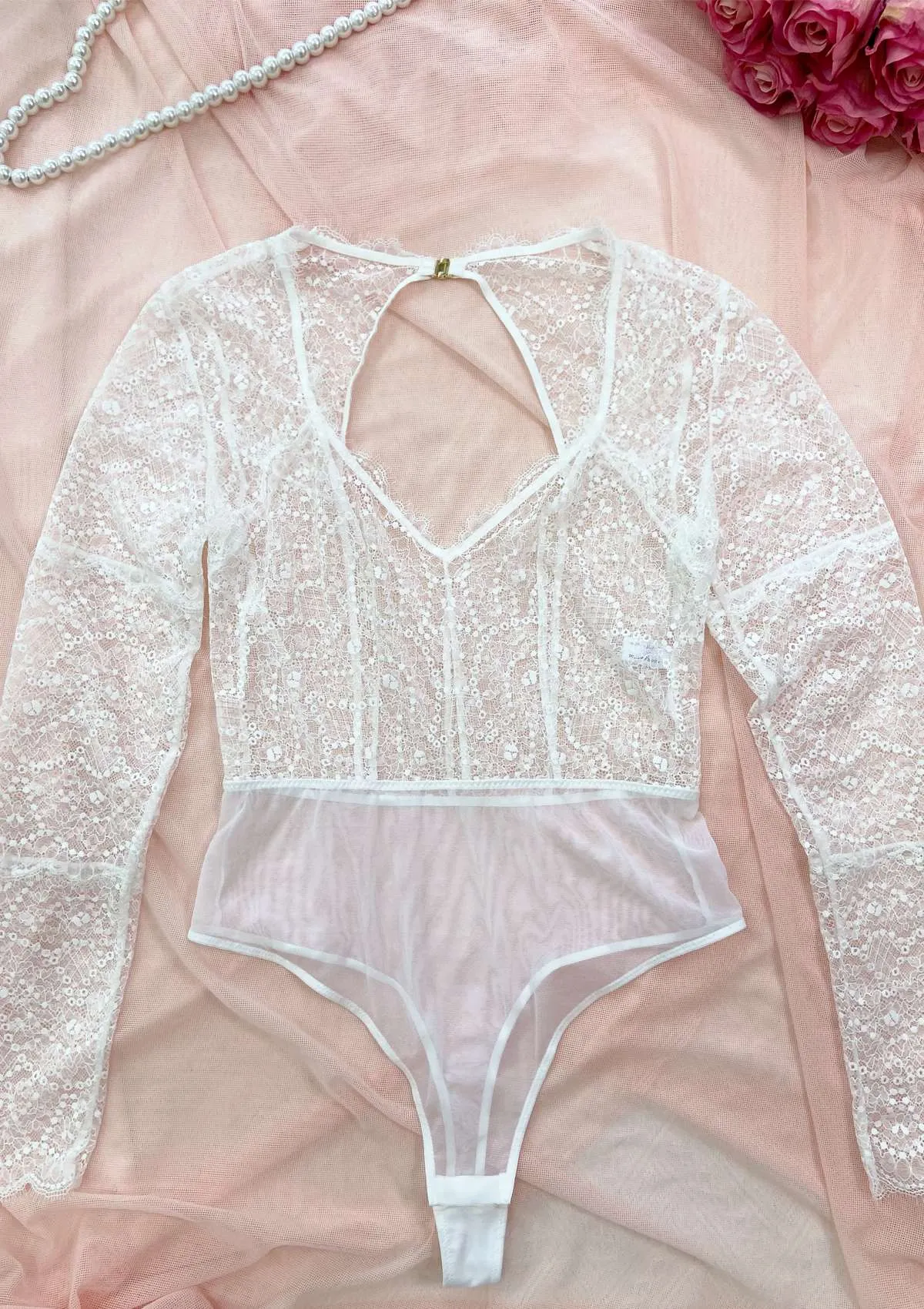 HSIA Lace Long Sleeve Teddy