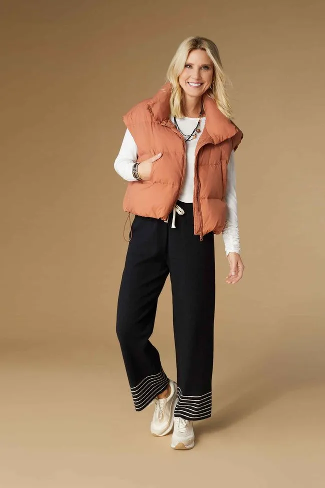 Jana Chunky Down Vest with Cinched Bottom