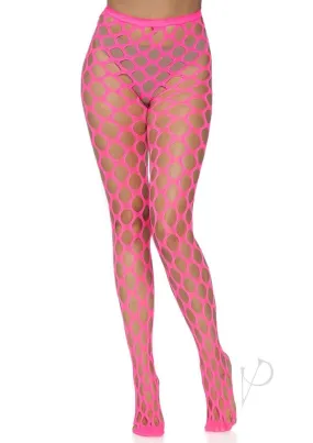 Jumbo Pothole Net Tights Os Neon Pink