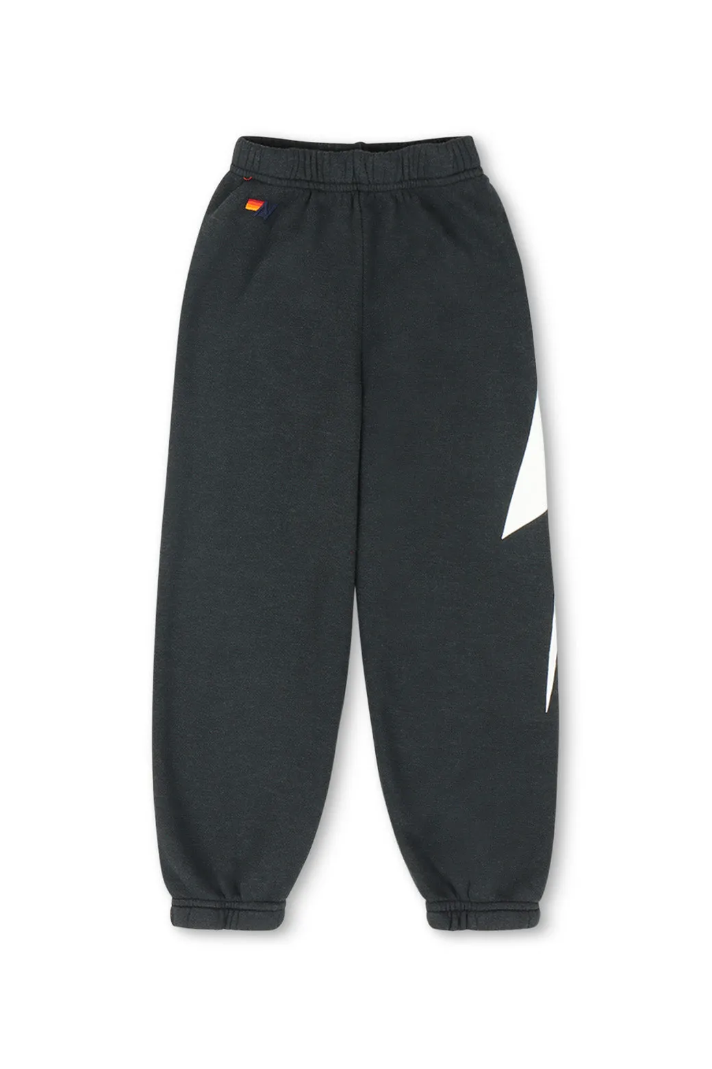 KIDS BOLT PRINT SWEATPANTS - CHARCOAL // WHITE