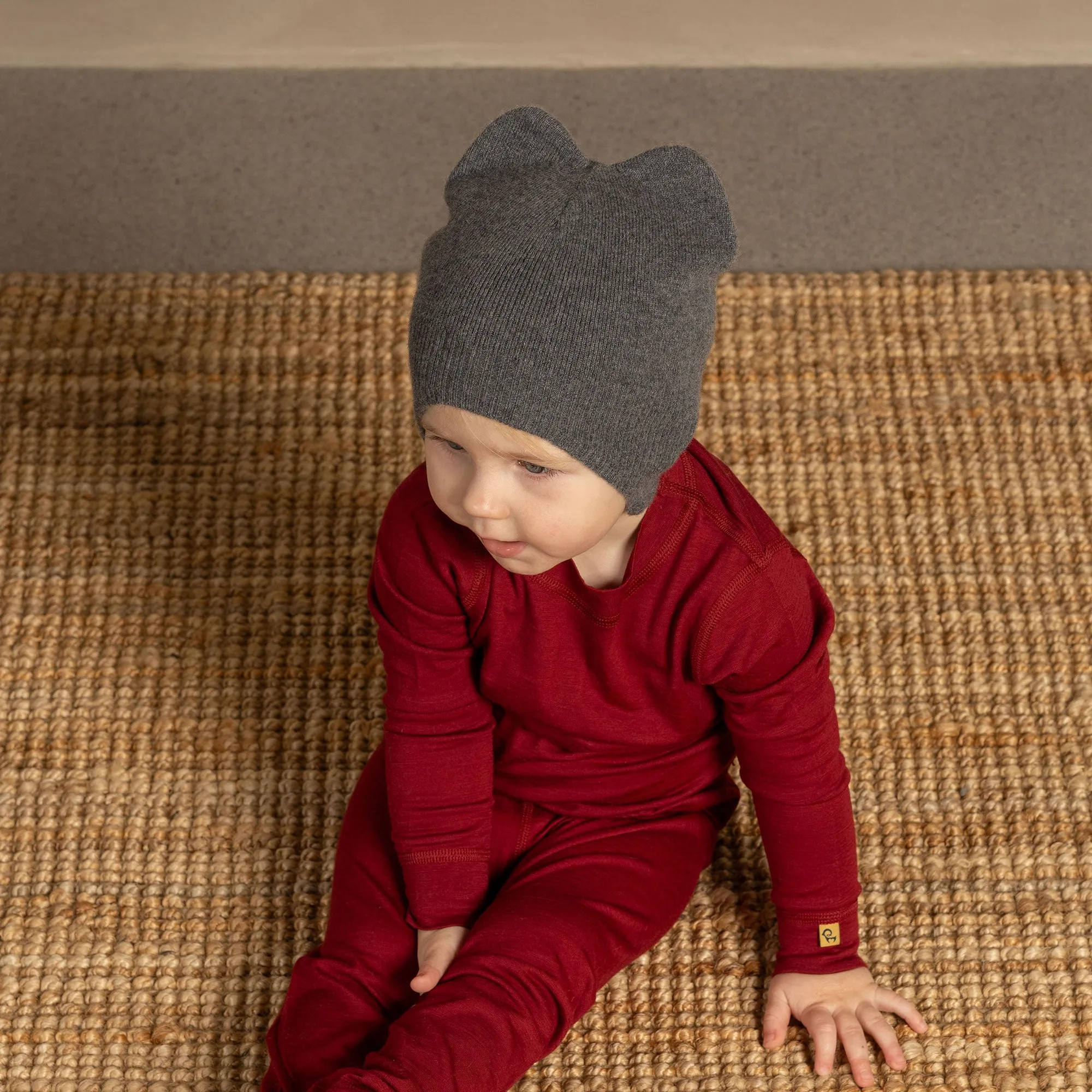 Kids' Knit Ear Flaps Beanie Cashmere Blend