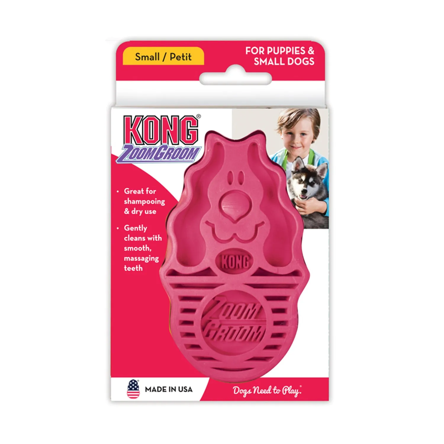 KONG Zoom Groom Raspberry