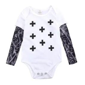 Kriss Kross- Baby Clothes Rock Tattoo Onesie  - Rock Style Boy Babies Clothes