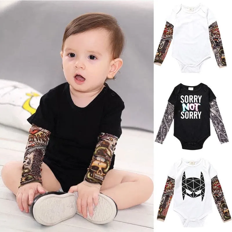 Kriss Kross- Baby Clothes Rock Tattoo Onesie  - Rock Style Boy Babies Clothes