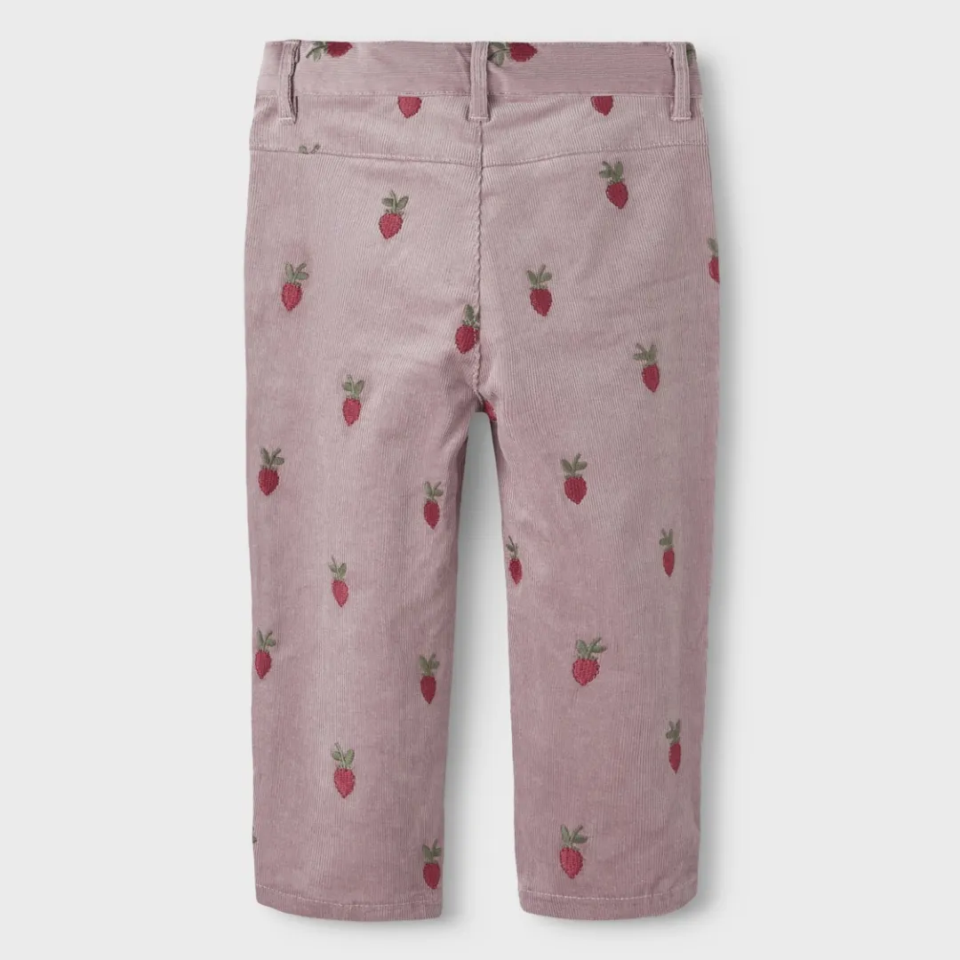 LAATSTE - Bibi Baggy Corduroy Pants - Quail