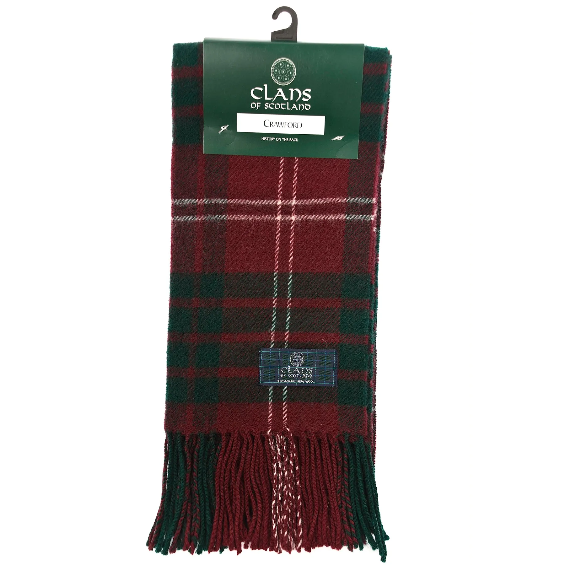 Lambswool Scottish Tartan Clan Scarf  Crawford