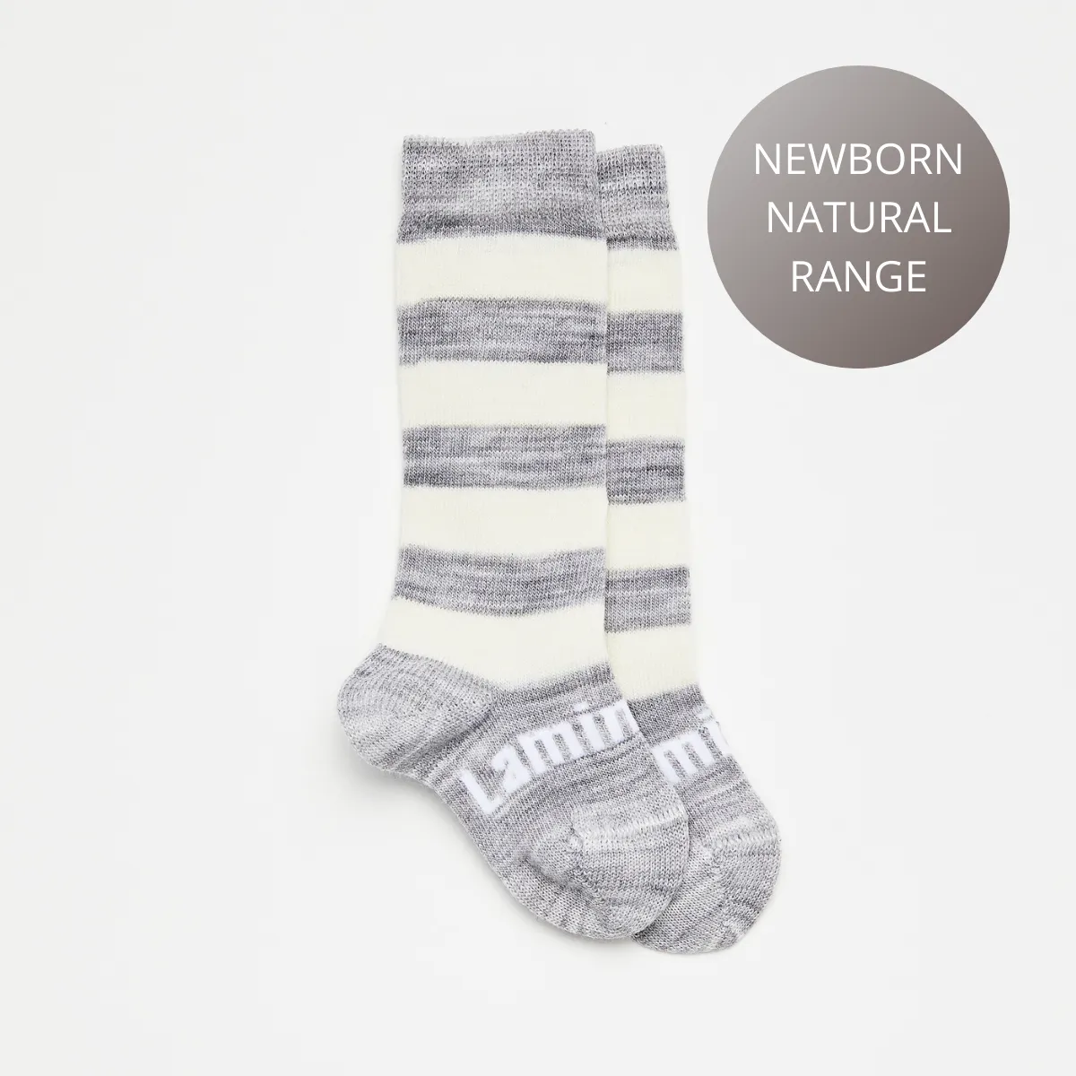 Lamington Knee-High Merino Socks - Pebble