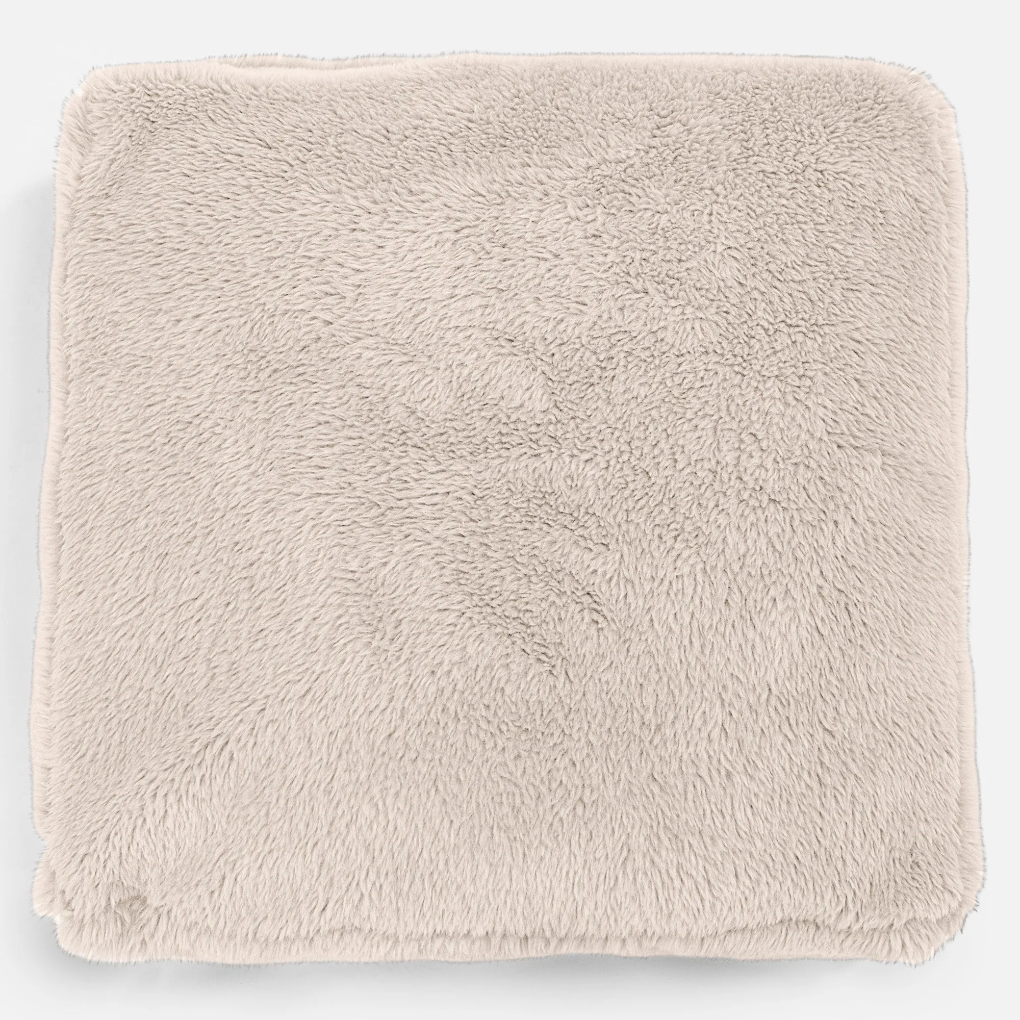 Large Floor Cushion - Teddy Faux Fur Cream