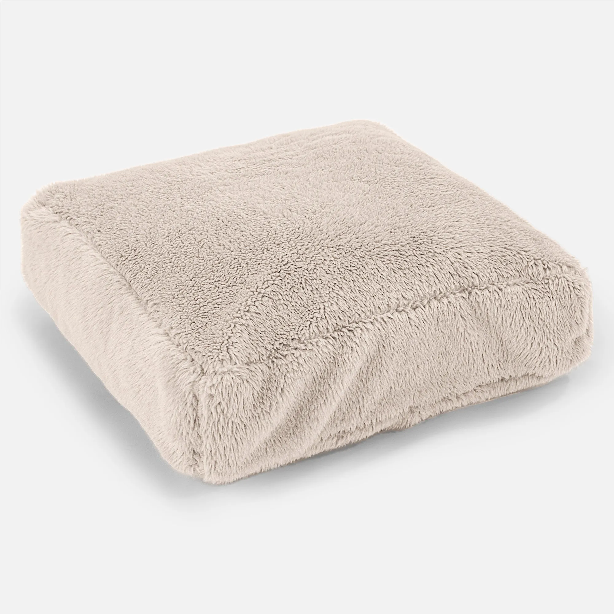 Large Floor Cushion - Teddy Faux Fur Cream