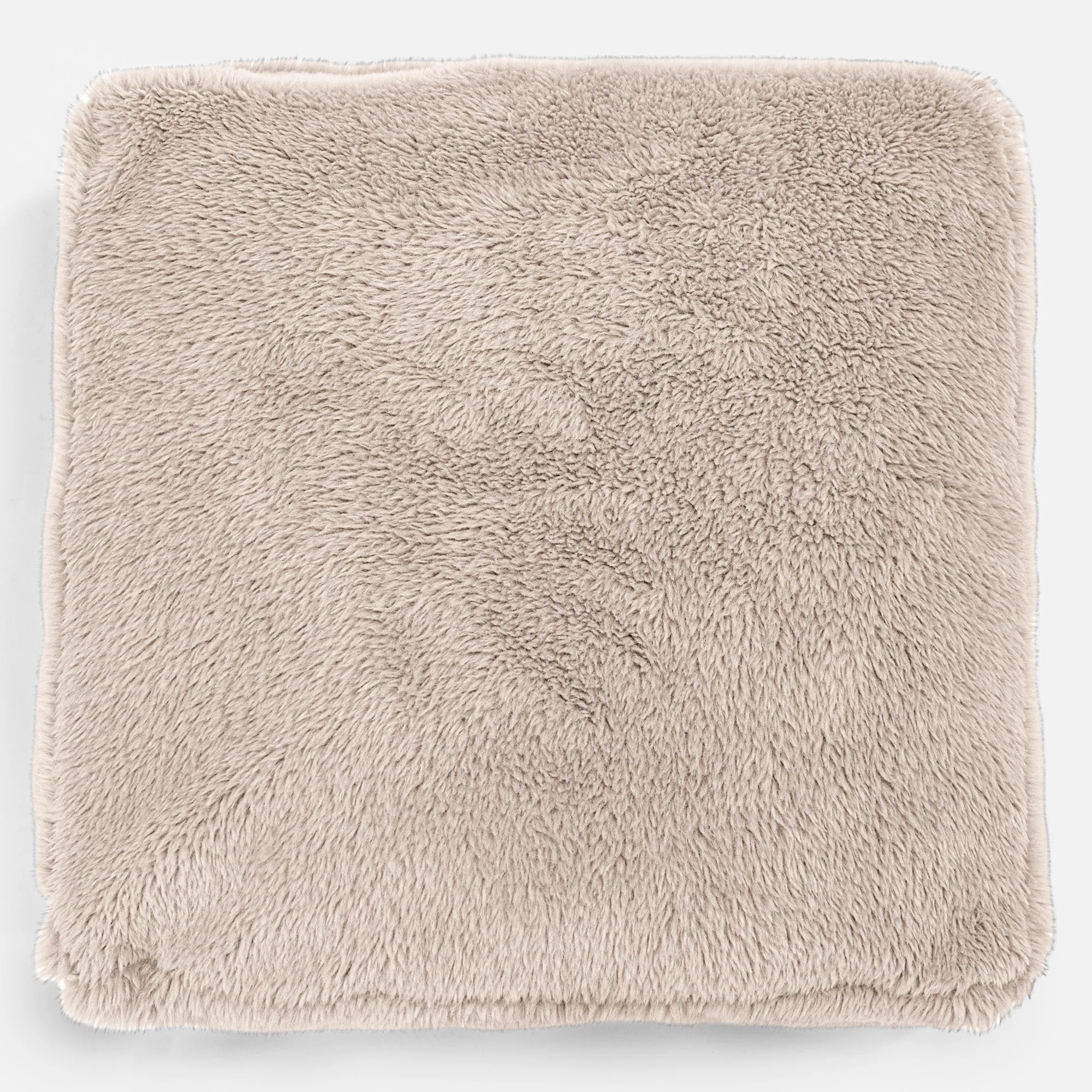 Large Floor Cushion - Teddy Faux Fur Mink