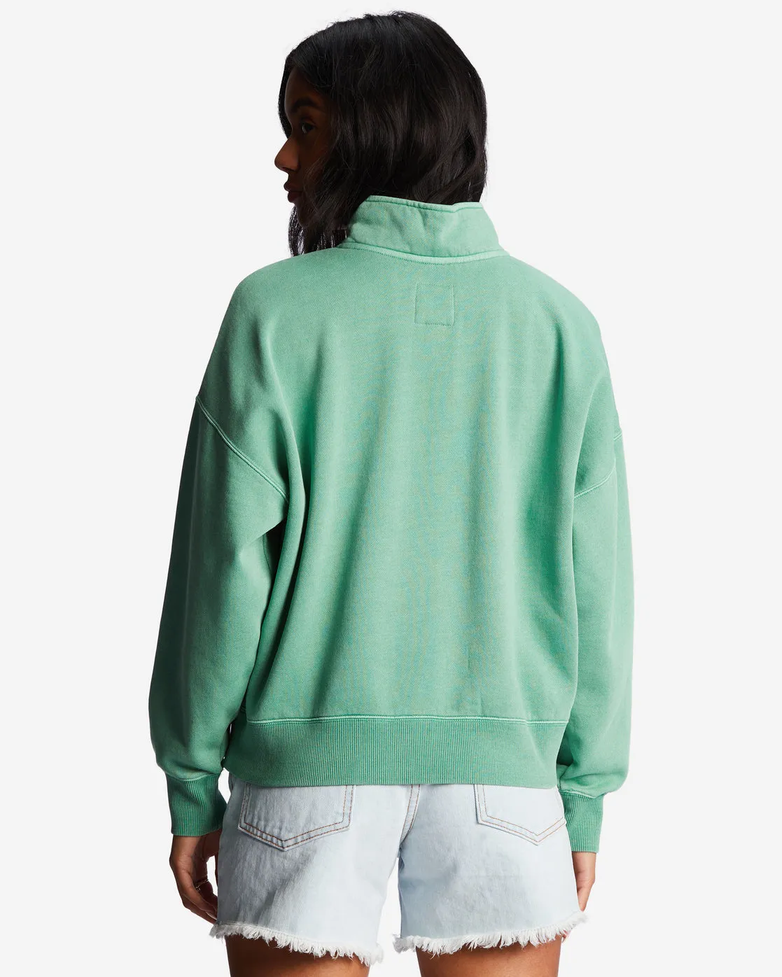 Lazy Mornings Half-Zip Pullover Sweatshirt - Sweet Grass