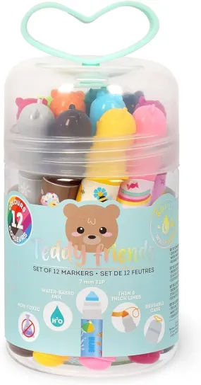 Legami Teddy Friends -A Set of 12 Markers